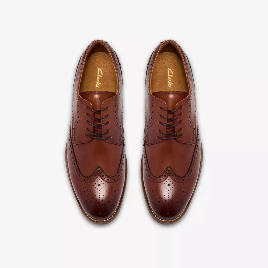 Chaussures Richelieu pour homme Bowburn Tip en cuir beige Chaussures Richelieu pour homme Bowburn Tip en cuir beige