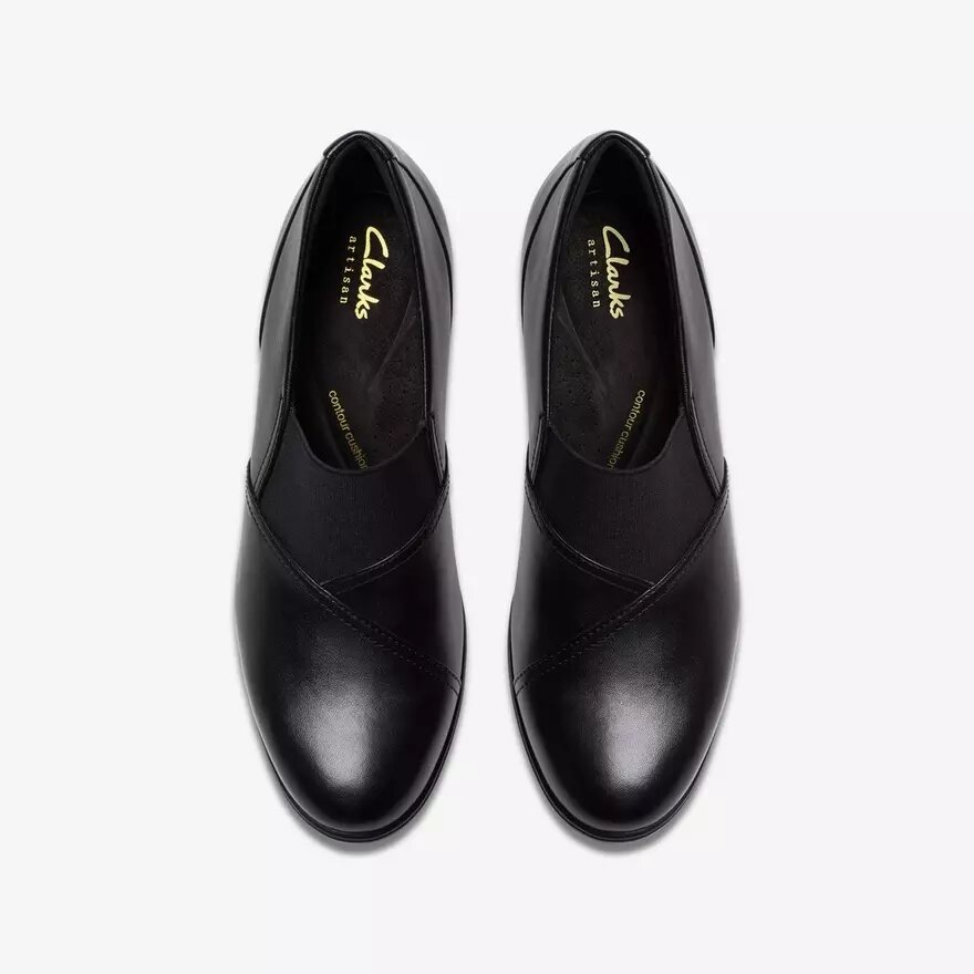 Chaussures à talons Shaya Tess en cuir noir pour femme Chaussures à talons Shaya Tess en cuir noir pour femme