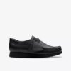 Chaussures Wallabee™ pour enfants plus grands en cuir noir Chaussures Wallabee™ pour enfants plus grands en cuir noir