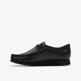 Chaussures Wallabee™ pour enfants plus grands en cuir noir