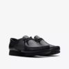 Chaussures Wallabee™ pour enfants plus grands en cuir noir Chaussures Wallabee™ pour enfants plus grands en cuir noir