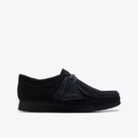 Chaussures Wallabee pour enfants plus grands en daim noir