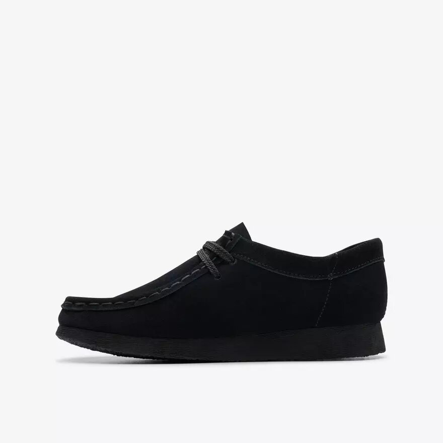 Chaussures Wallabee pour enfants plus grands en daim noir Chaussures Wallabee pour enfants plus grands en daim noir