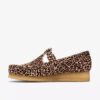 Chaussures Wallabee T-Bar à imprimé léopard pour femme
