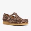 Chaussures Wallabee T-Bar à imprimé léopard pour femme