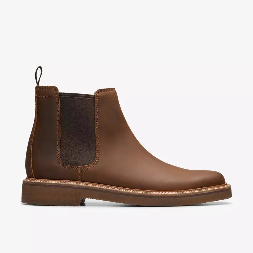 Clarkdale Easy Chelsea boots in leather with wax coating for men Clarkdale Easy Chelsea boots in leather with wax coating for men