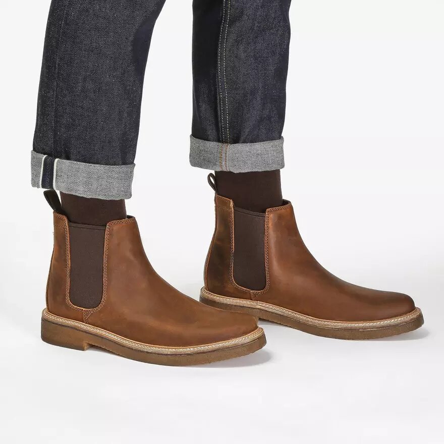 Clarkdale Easy Chelsea boots in leather with wax coating for men Clarkdale Easy Chelsea boots in leather with wax coating for men