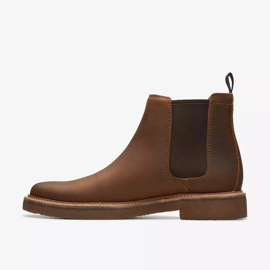 Clarkdale Easy Chelsea boots in leather with wax coating for men Clarkdale Easy Chelsea boots in leather with wax coating for men