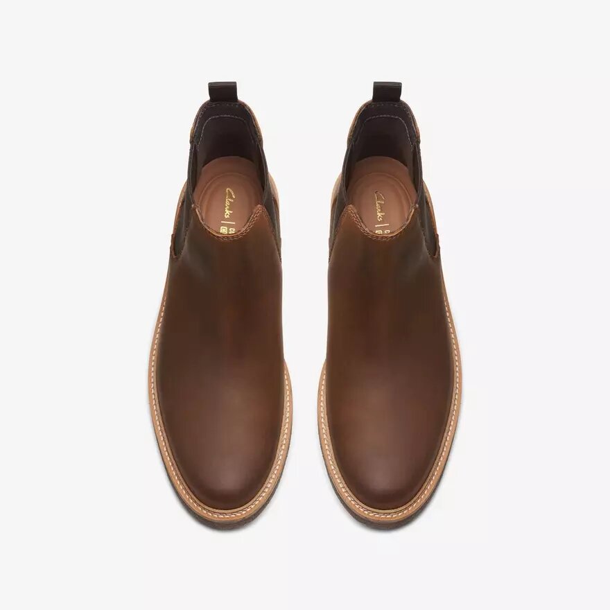 Clarkdale Easy Chelsea boots in leather with wax coating for men Clarkdale Easy Chelsea boots in leather with wax coating for men