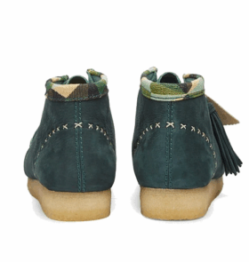 Clarks x END. Bottines Wallabee « Artisan Craft – Vert » 26172494