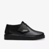 Desert Trek pour femme en cuir lisse noir Desert Trek pour femme en cuir lisse noir