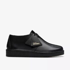 Desert Trek pour femme en cuir lisse noir