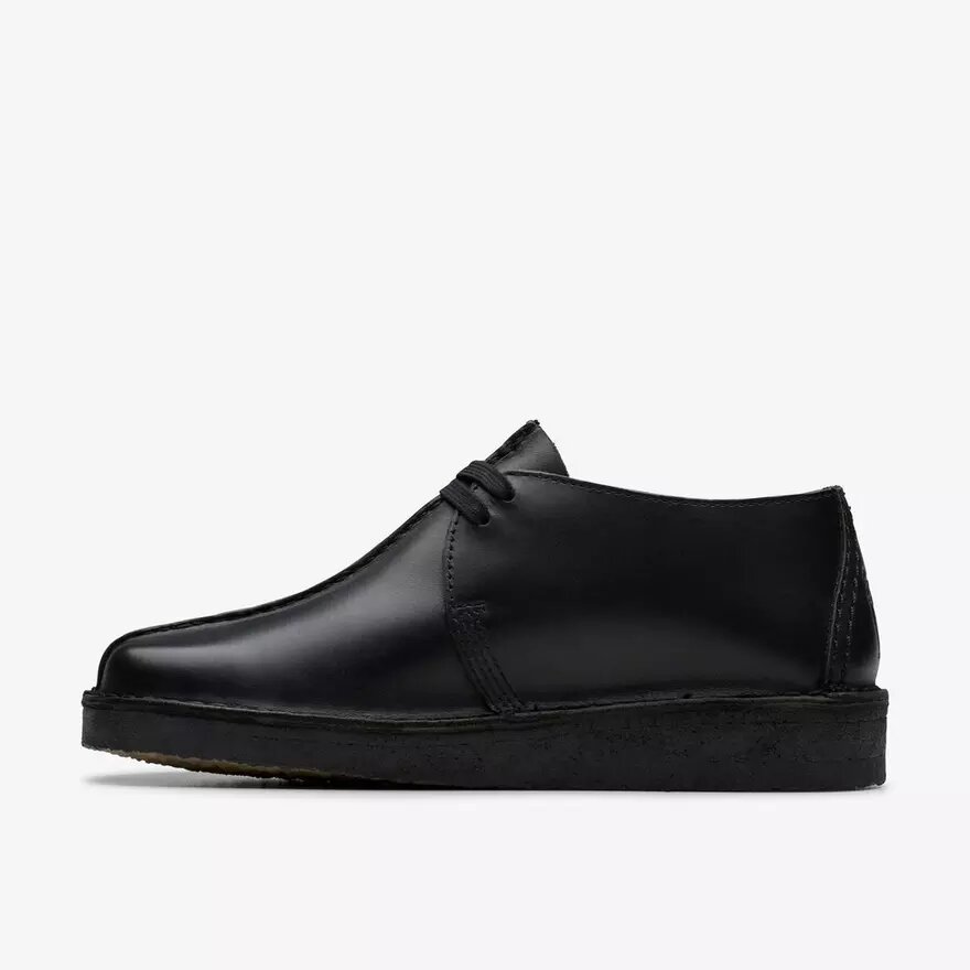 Desert Trek pour femme en cuir lisse noir Desert Trek pour femme en cuir lisse noir