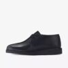 Desert Trek pour homme en cuir lisse noir Desert Trek pour homme en cuir lisse noir