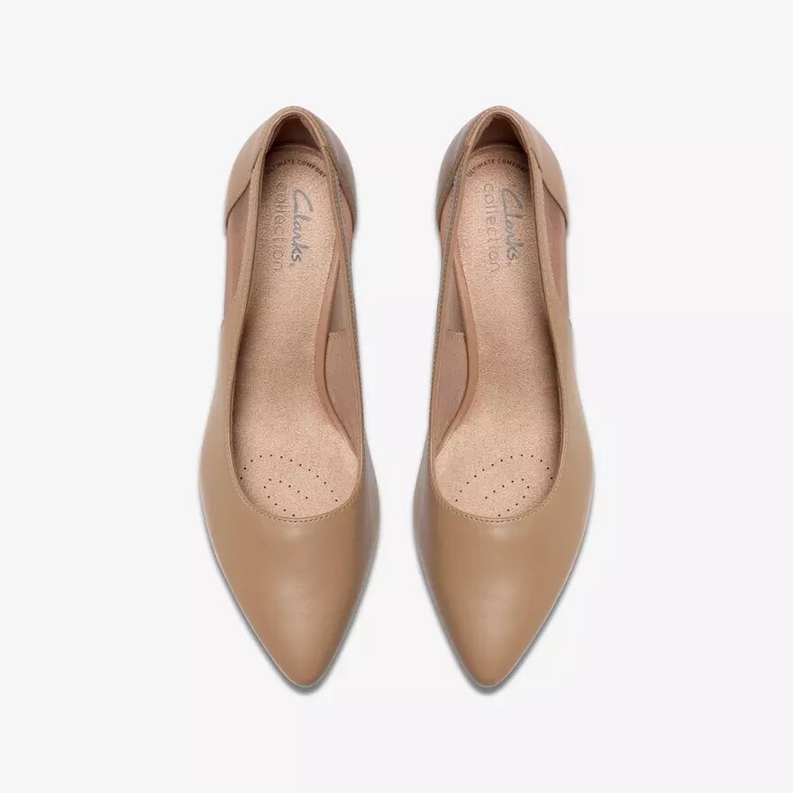 Escarpins Kepley Cora en cuir beige chaud pour femme Escarpins Kepley Cora en cuir beige chaud pour femme