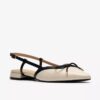 Escarpins Slingbacks Sensa15 Bow en cuir crème pour femme Escarpins Slingbacks Sensa15 Bow en cuir crème pour femme