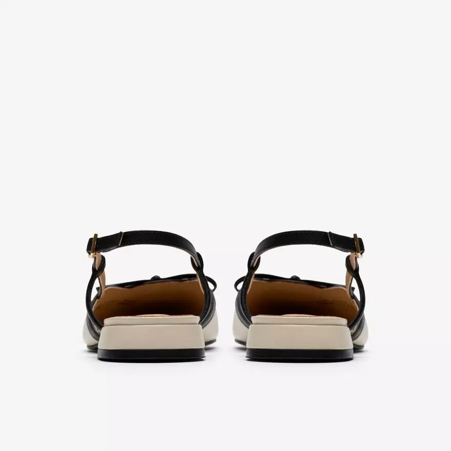 Escarpins Slingbacks Sensa15 Bow en cuir crème pour femme Escarpins Slingbacks Sensa15 Bow en cuir crème pour femme