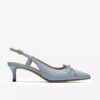 Escarpins Zarey Bow en cuir bleu clair pour femme Escarpins Zarey Bow en cuir bleu clair pour femme