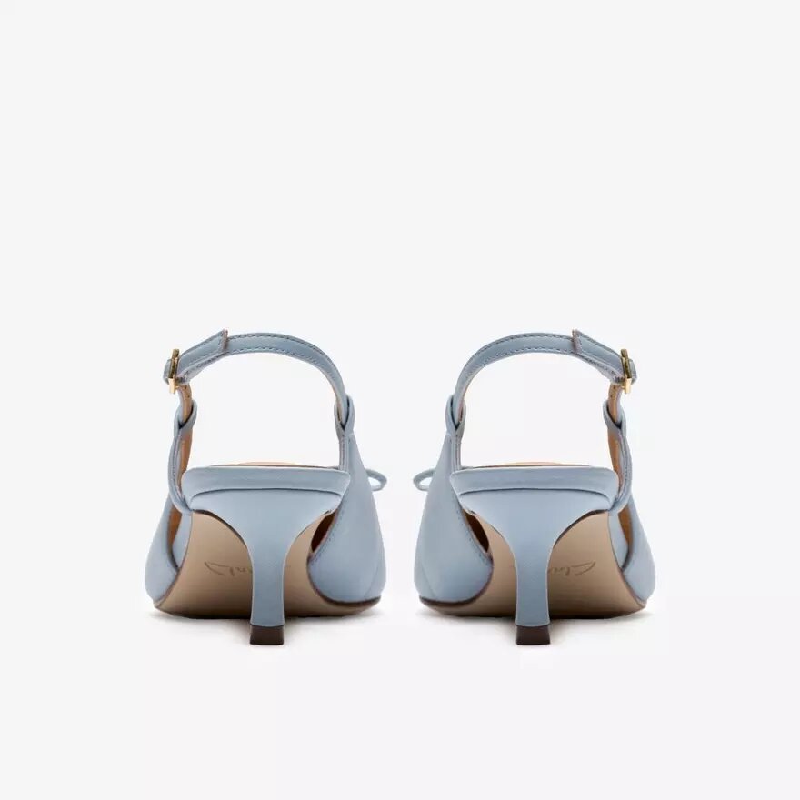 Escarpins Zarey Bow en cuir bleu clair pour femme Escarpins Zarey Bow en cuir bleu clair pour femme