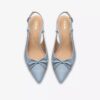 Escarpins Zarey Bow en cuir bleu clair pour femme Escarpins Zarey Bow en cuir bleu clair pour femme