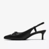 Escarpins Zarey Bow en cuir noir pour femme