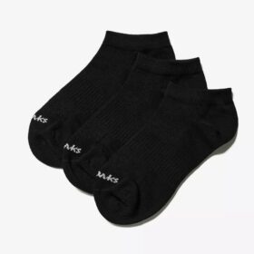 Lot de 3 paires de chaussettes de sport à la cheville, noires