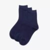 Lot de 3 paires de chaussettes mi-mollet bleu marine Lot de 3 paires de chaussettes mi-mollet bleu marine