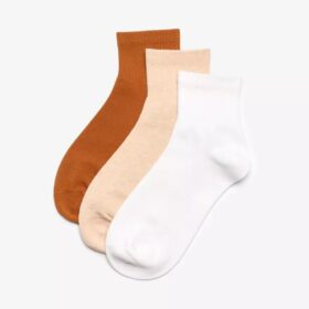 Lot de 3 paires de chaussettes mi-mollet. Chaussettes aux couleurs naturelles