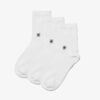 Lot de 3 paires de chaussettes mi-mollet Cloud Steppers. Chaussettes blanches Lot de 3 paires de chaussettes mi-mollet Cloud Steppers. Chaussettes blanches