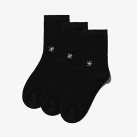 Lot de 3 paires de chaussettes mi-mollet Cloud Steppers. Chaussettes noires