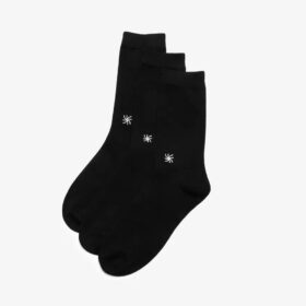 Lot de 3 paires de chaussettes mi-mollet noires Cloud Steppers
