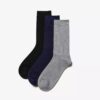 Lot de 3 paires de chaussettes mi-mollet noires multicolores Lot de 3 paires de chaussettes mi-mollet noires multicolores