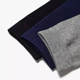 Lot de 3 paires de chaussettes mi-mollet noires multicolores