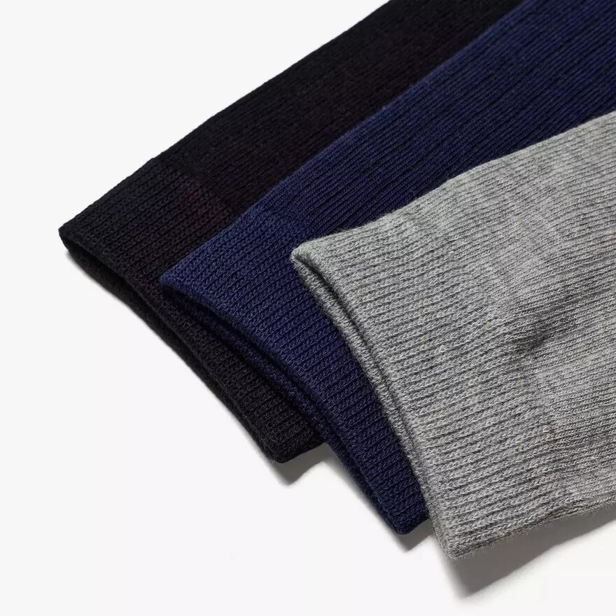 Lot de 3 paires de chaussettes mi-mollet noires multicolores Lot de 3 paires de chaussettes mi-mollet noires multicolores