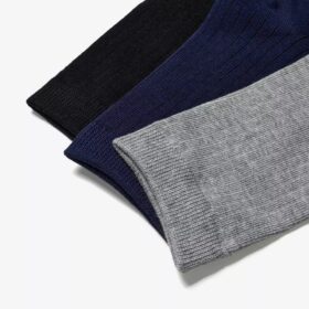 Lot de 3 paires de chaussettes mi-mollet noires multicolores