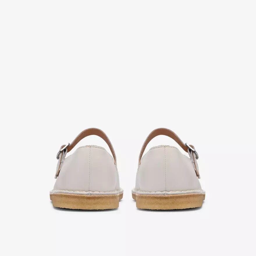 Mary Janes Desert Jane en cuir blanc pour femme Mary Janes Desert Jane en cuir blanc pour femme