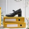 Mary Janes en cuir noir Shaya Jane pour femme