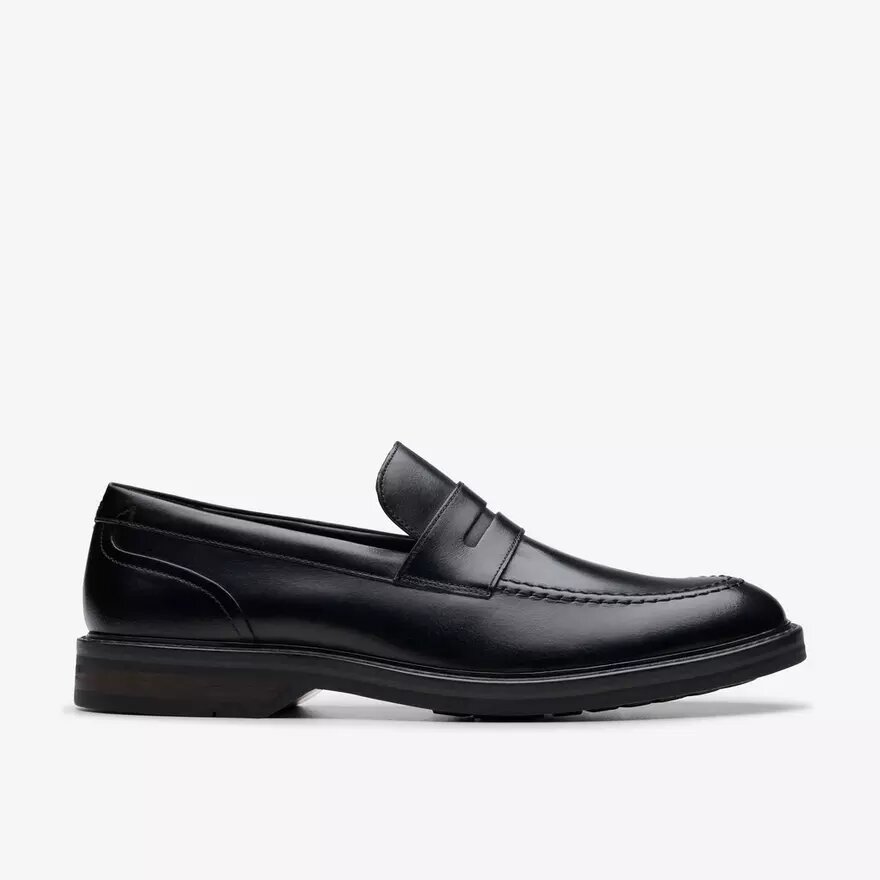 Mocassins Aldwin Step en cuir noir pour homme Mocassins Aldwin Step en cuir noir pour homme