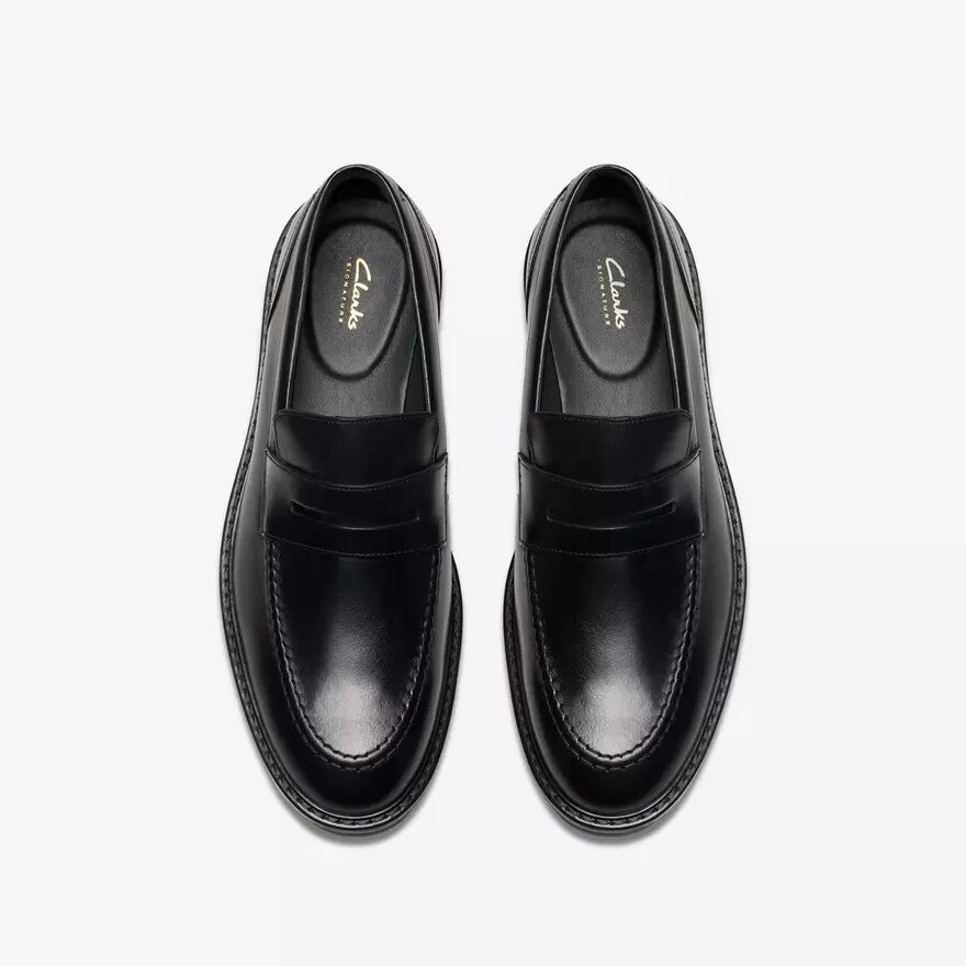 Mocassins Aldwin Step en cuir noir pour homme Mocassins Aldwin Step en cuir noir pour homme