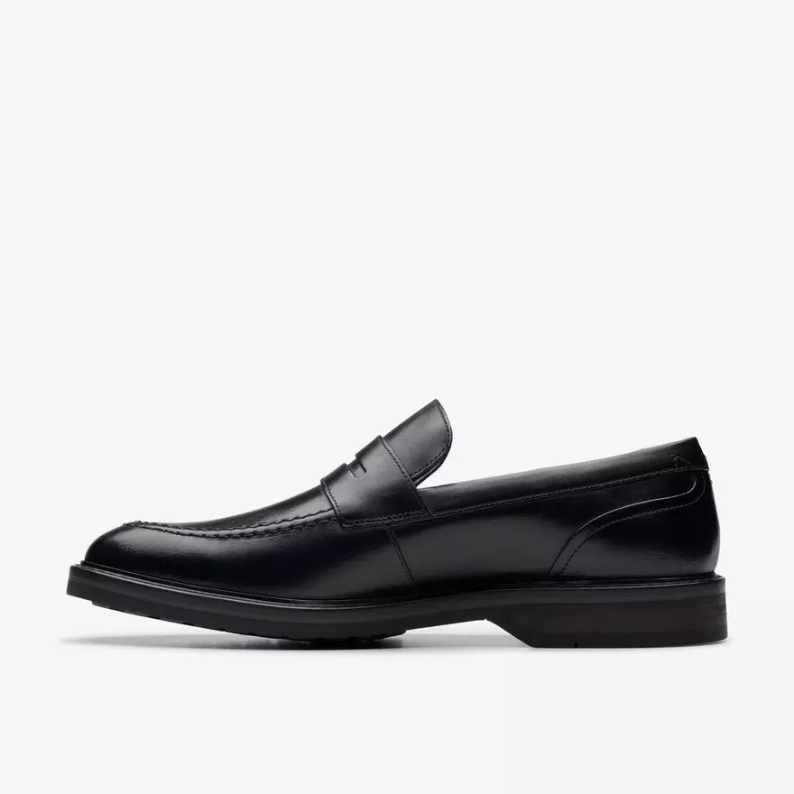 Mocassins Aldwin Step en cuir noir pour homme Mocassins Aldwin Step en cuir noir pour homme