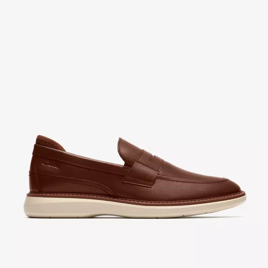 Mocassins Brantin pour homme en cuir beige Mocassins Brantin pour homme en cuir beige