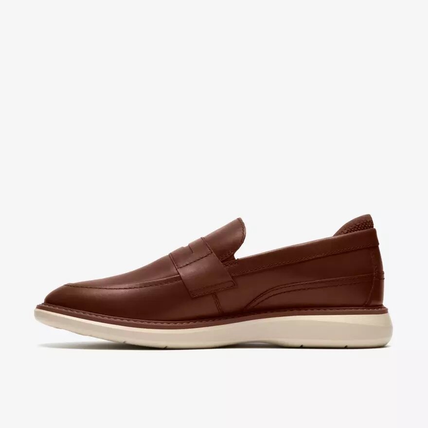 Mocassins Brantin pour homme en cuir beige Mocassins Brantin pour homme en cuir beige