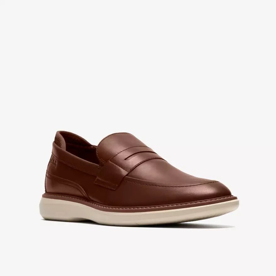 Mocassins Brantin pour homme en cuir beige Mocassins Brantin pour homme en cuir beige