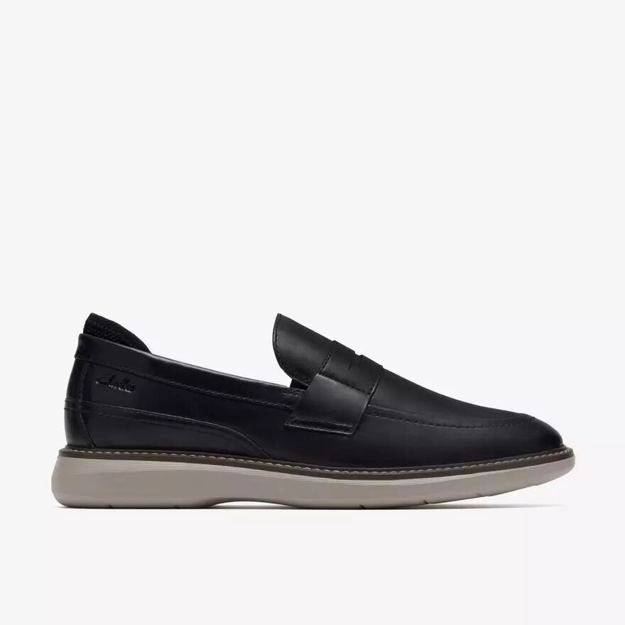 Mocassins Brantin pour homme en cuir noir Mocassins Brantin pour homme en cuir noir