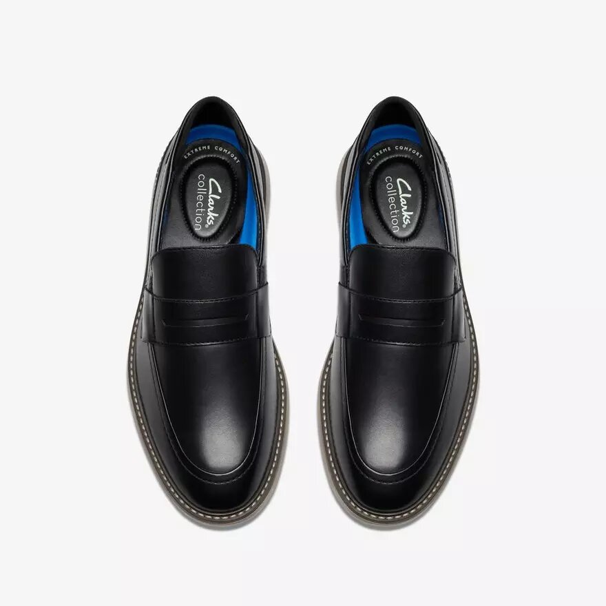 Mocassins Brantin pour homme en cuir noir Mocassins Brantin pour homme en cuir noir