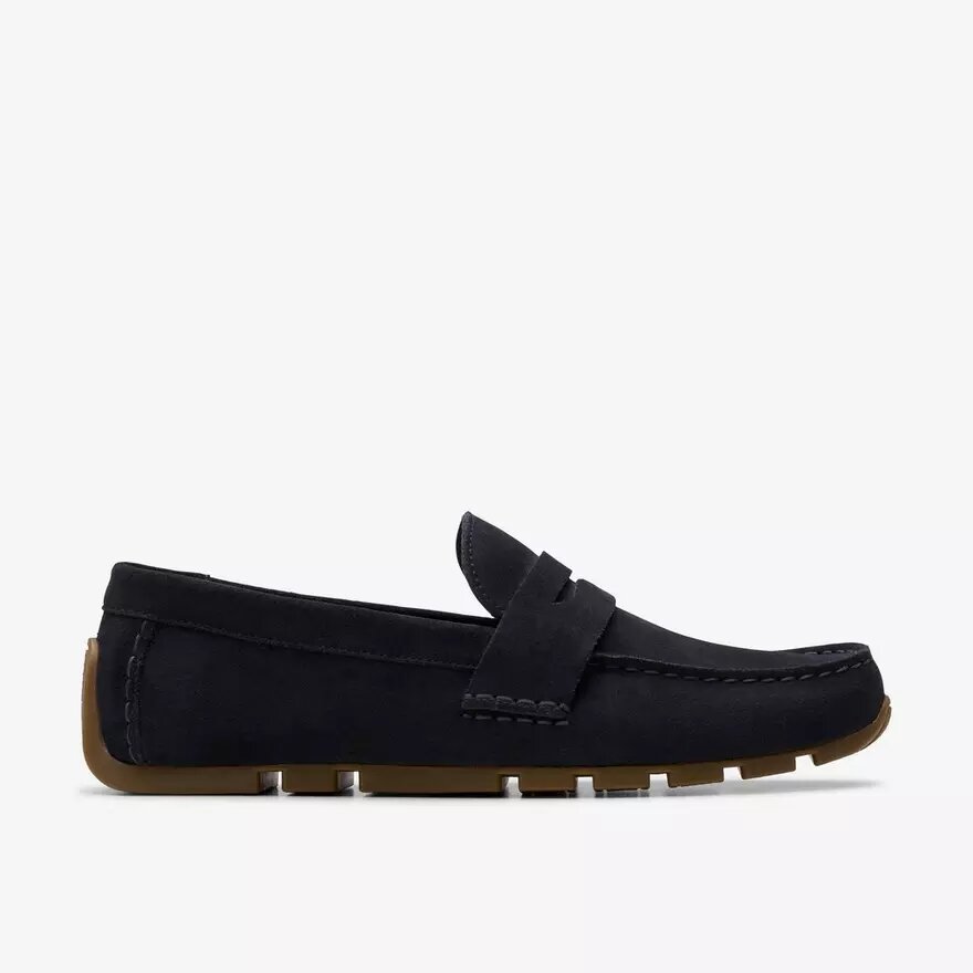 Mocassins Corsley Bar en daim bleu marine pour homme Mocassins Corsley Bar en daim bleu marine pour homme