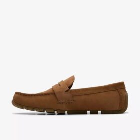 Mocassins Corsley Bar en daim Cola pour homme