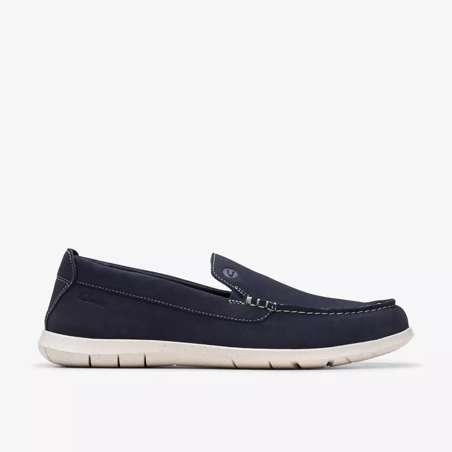 Mocassins d’été pour homme Flexway Step en daim bleu marine, à enfiler en chaussures à enfiler Mocassins d’été pour homme Flexway Step en daim bleu marine, à enfiler en chaussures à enfiler