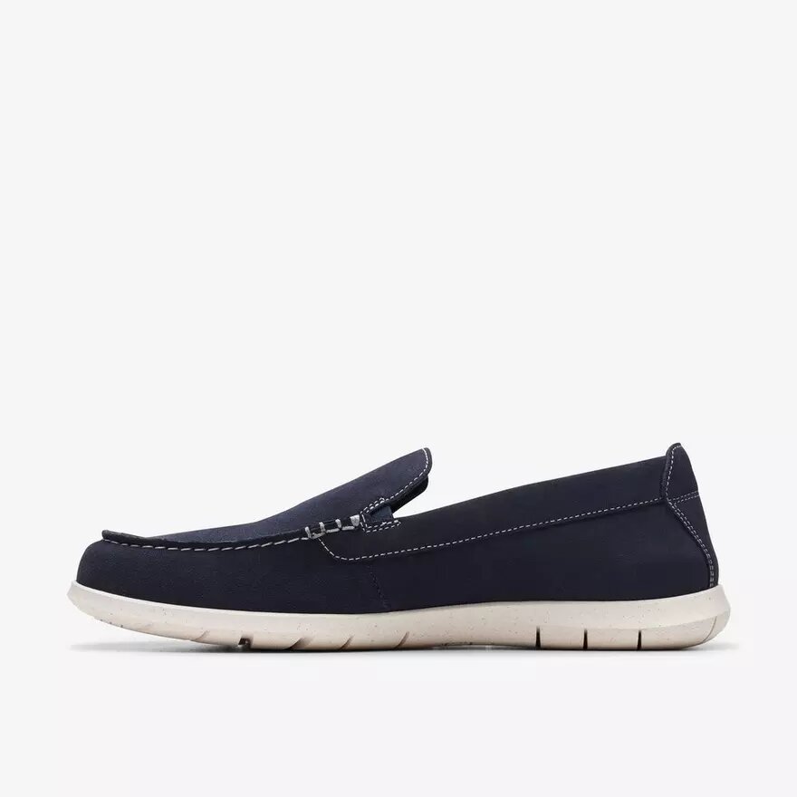 Mocassins d’été pour homme Flexway Step en daim bleu marine, à enfiler en chaussures à enfiler Mocassins d’été pour homme Flexway Step en daim bleu marine, à enfiler en chaussures à enfiler