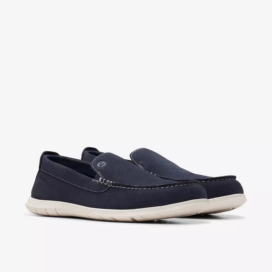 Mocassins d’été pour homme Flexway Step en daim bleu marine, à enfiler en chaussures à enfiler Mocassins d’été pour homme Flexway Step en daim bleu marine, à enfiler en chaussures à enfiler